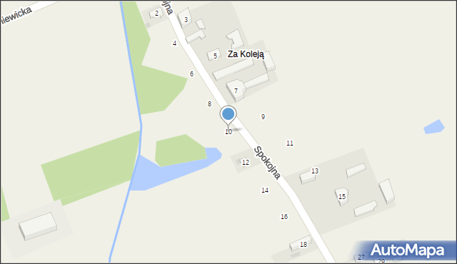 Zielkowice, Spokojna, 10, mapa Zielkowice