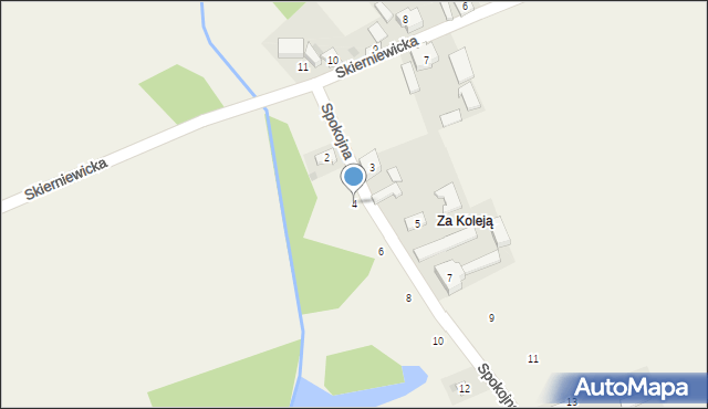 Zielkowice, Spokojna, 4, mapa Zielkowice
