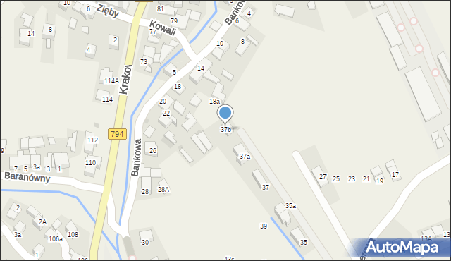 Zielonki, Spacerowa, 37b, mapa Zielonki