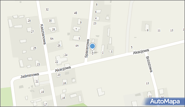 Żmudź, Spacerowa, 2, mapa Żmudź