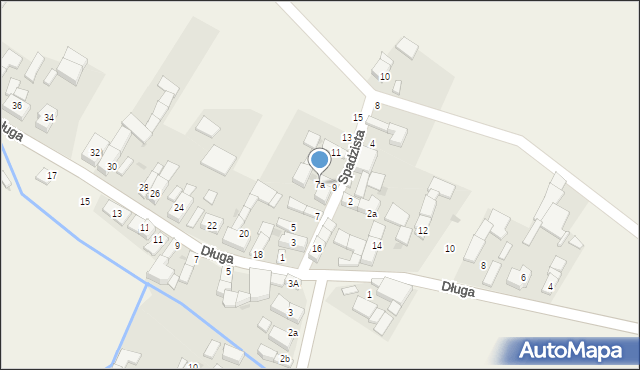 Zubrzyce, Spadzista, 7a, mapa Zubrzyce