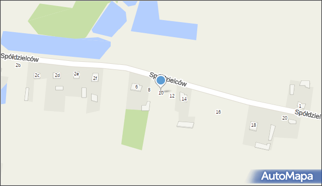 Żurawce, Spółdzielców, 10, mapa Żurawce