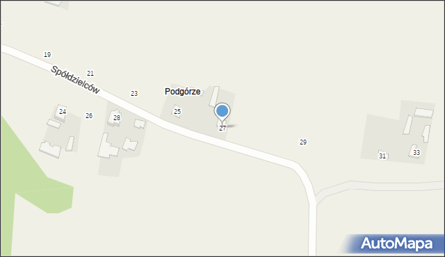 Żurawce, Spółdzielców, 27, mapa Żurawce