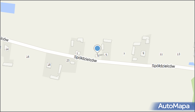Żurawce, Spółdzielców, 3, mapa Żurawce