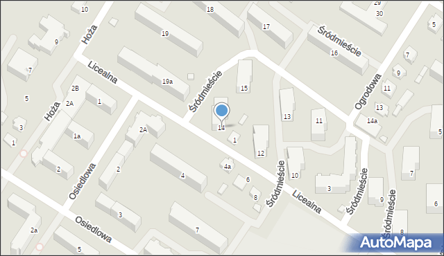 Augustów, Śródmieście, 14, mapa Augustów