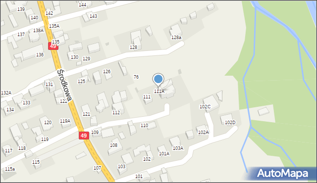 Białka Tatrzańska, Środkowa, 112a, mapa Białka Tatrzańska