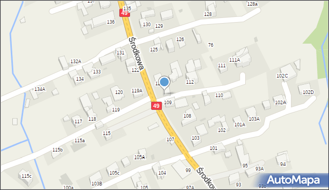 Białka Tatrzańska, Środkowa, 113, mapa Białka Tatrzańska