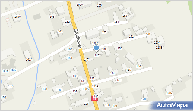 Białka Tatrzańska, Środkowa, 148, mapa Białka Tatrzańska