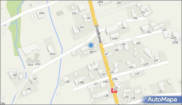 Białka Tatrzańska, Środkowa, 159, mapa Białka Tatrzańska