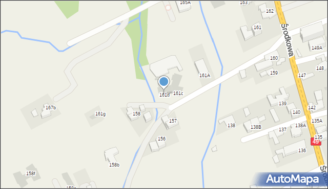 Białka Tatrzańska, Środkowa, 161d, mapa Białka Tatrzańska