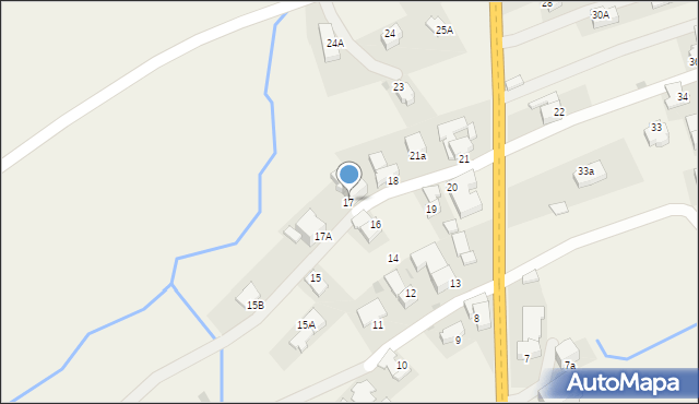 Białka Tatrzańska, Środkowa, 17, mapa Białka Tatrzańska