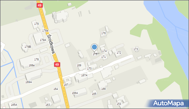 Białka Tatrzańska, Środkowa, 175, mapa Białka Tatrzańska