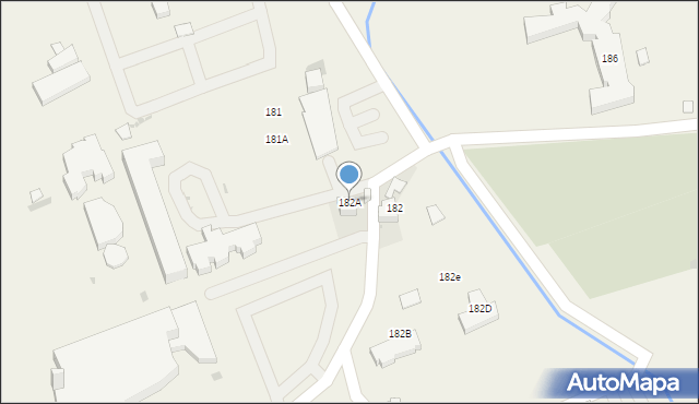 Białka Tatrzańska, Środkowa, 182A, mapa Białka Tatrzańska
