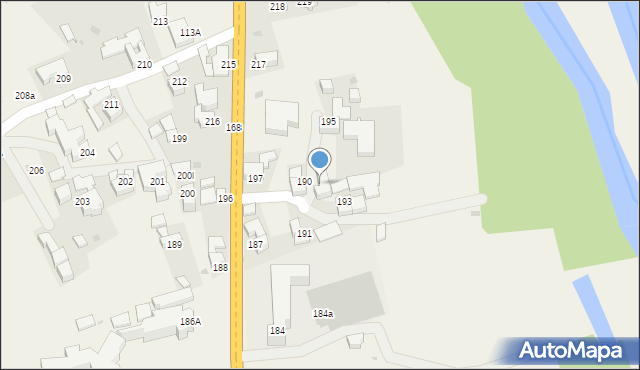 Białka Tatrzańska, Środkowa, 192, mapa Białka Tatrzańska