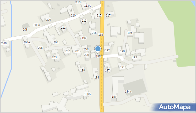 Białka Tatrzańska, Środkowa, 196, mapa Białka Tatrzańska