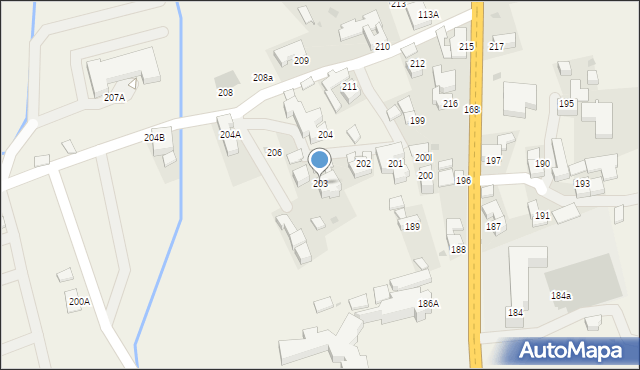 Białka Tatrzańska, Środkowa, 203, mapa Białka Tatrzańska