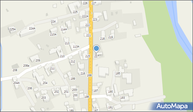 Białka Tatrzańska, Środkowa, 217, mapa Białka Tatrzańska