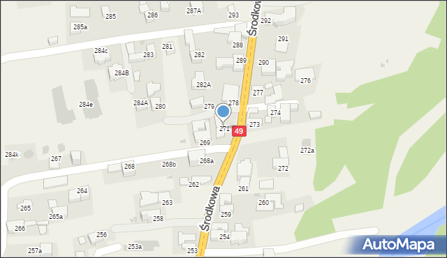 Białka Tatrzańska, Środkowa, 271, mapa Białka Tatrzańska