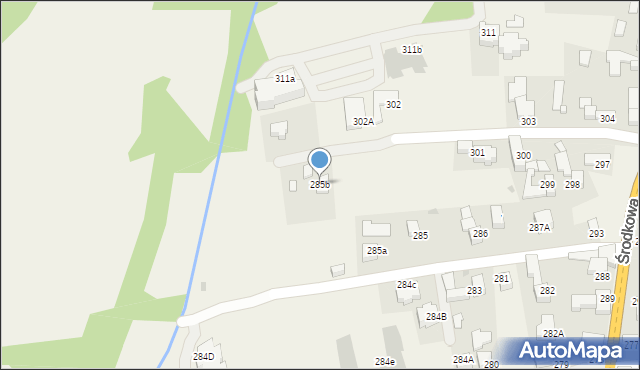 Białka Tatrzańska, Środkowa, 285b, mapa Białka Tatrzańska