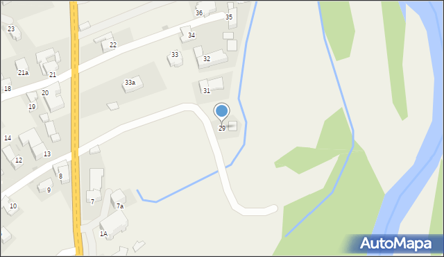 Białka Tatrzańska, Środkowa, 29, mapa Białka Tatrzańska