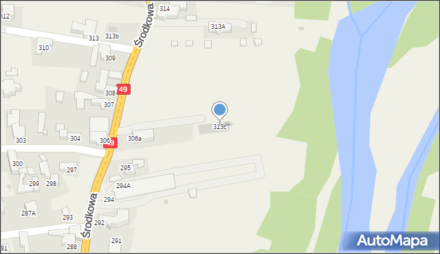 Białka Tatrzańska, Środkowa, 313c, mapa Białka Tatrzańska