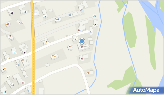 Białka Tatrzańska, Środkowa, 32, mapa Białka Tatrzańska