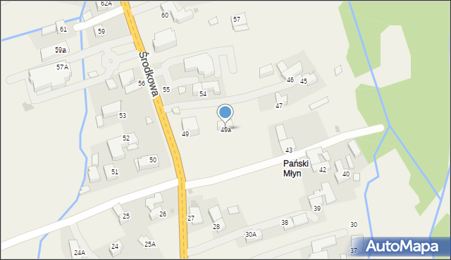 Białka Tatrzańska, Środkowa, 49a, mapa Białka Tatrzańska