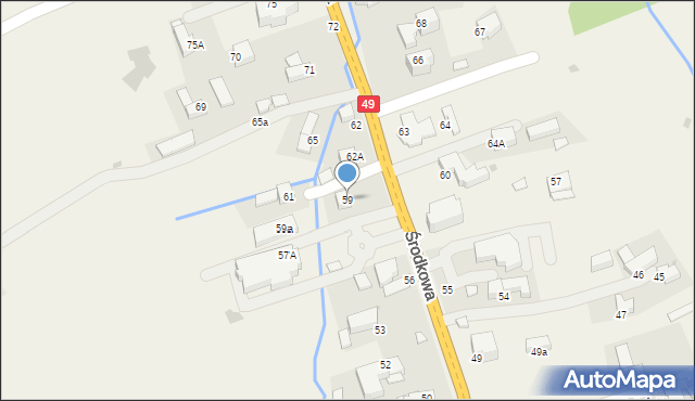 Białka Tatrzańska, Środkowa, 59, mapa Białka Tatrzańska