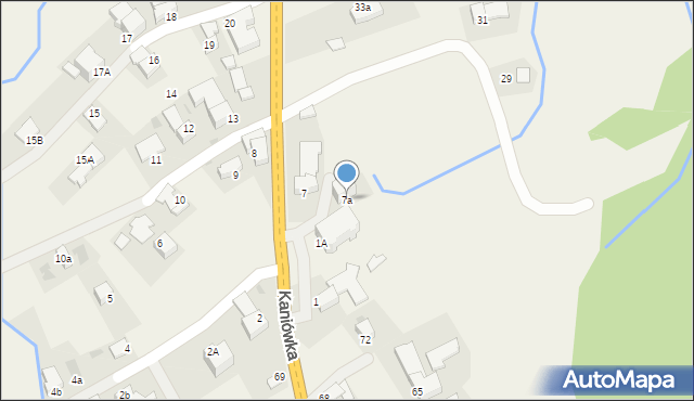 Białka Tatrzańska, Środkowa, 7a, mapa Białka Tatrzańska