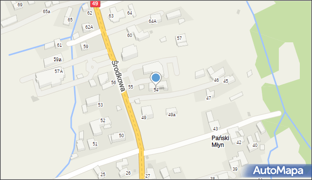 Białka Tatrzańska, Środkowa, 54, mapa Białka Tatrzańska