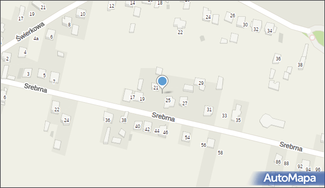 Białki, Srebrna, 23, mapa Białki