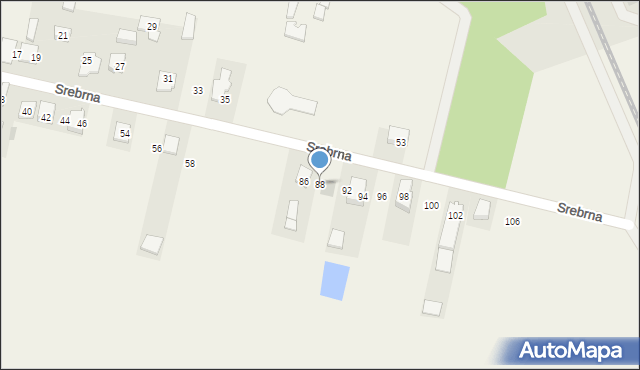 Białki, Srebrna, 88, mapa Białki