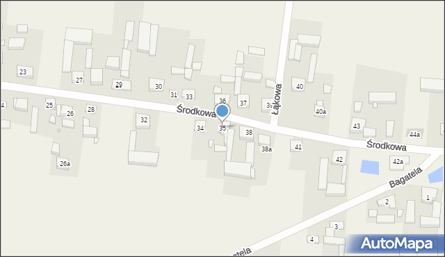 Biskupice Ołoboczne, Środkowa, 35, mapa Biskupice Ołoboczne