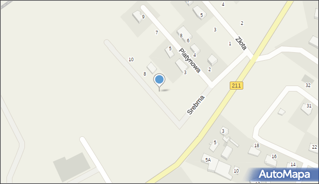 Borkowo, Srebrna, 6, mapa Borkowo
