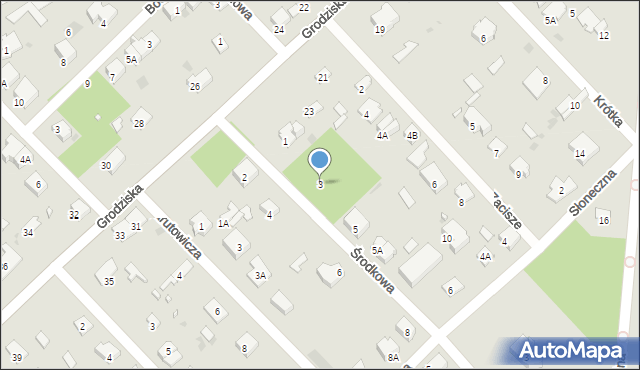 Brwinów, Środkowa, 3, mapa Brwinów