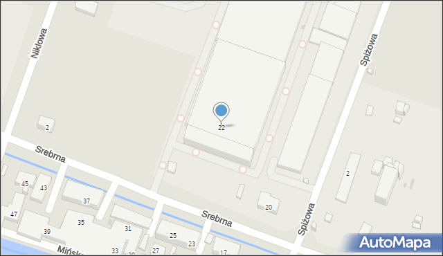 Bydgoszcz, Srebrna, 22, mapa Bydgoszczy