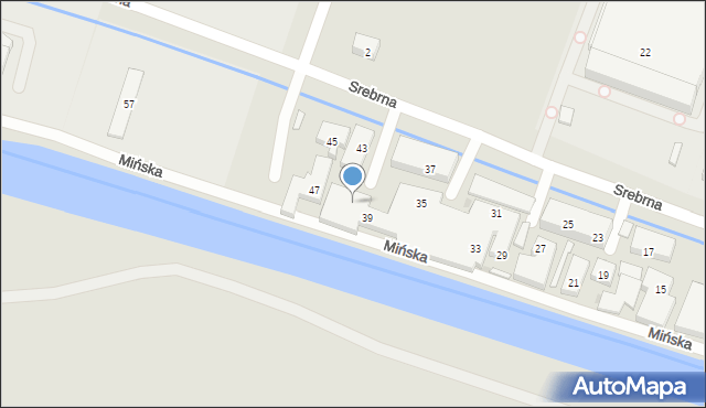 Bydgoszcz, Srebrna, 41, mapa Bydgoszczy