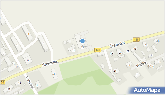 Chocicza, Śremska, 23, mapa Chocicza