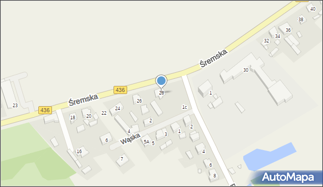 Chocicza, Śremska, 28, mapa Chocicza