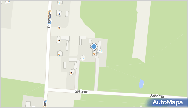Chrzęsne, Srebrna, 9, mapa Chrzęsne