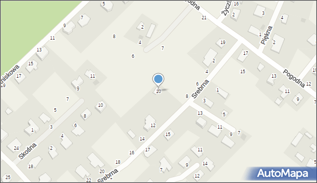 Ciele, Srebrna, 10, mapa Ciele