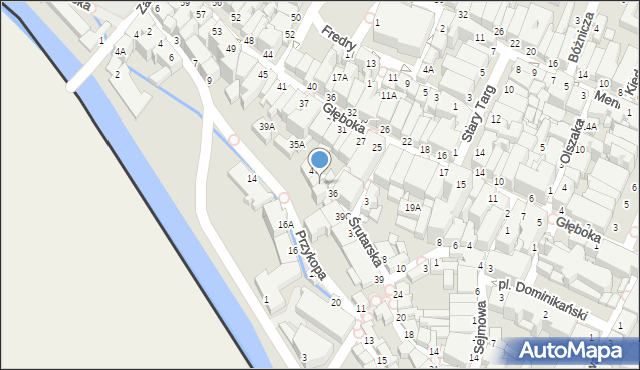 Cieszyn, Śrutarska, 45, mapa Cieszyna