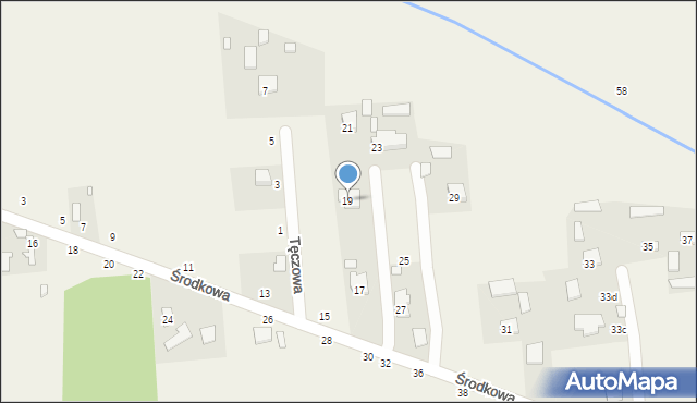 Cisie, Środkowa, 19, mapa Cisie