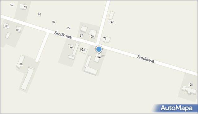 Czekanów, Środkowa, 94, mapa Czekanów