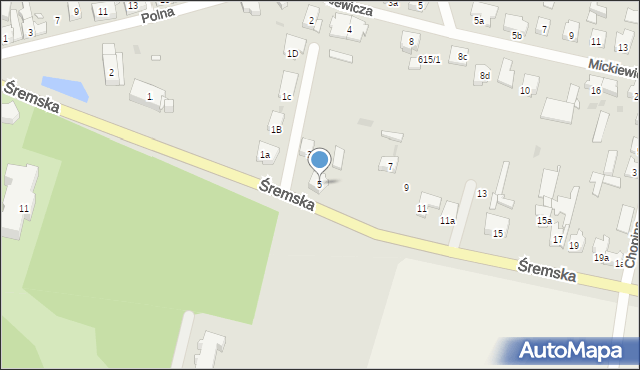 Czempiń, Śremska, 5, mapa Czempiń