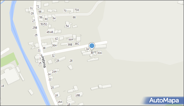 Częstochowa, Srebrna, 30, mapa Częstochowy