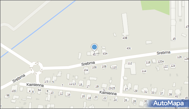 Częstochowa, Srebrna, 43, mapa Częstochowy