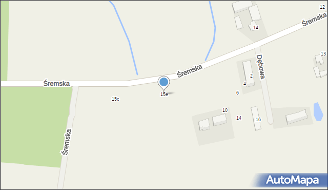 Dąbrowa, Śremska, 15e, mapa Dąbrowa