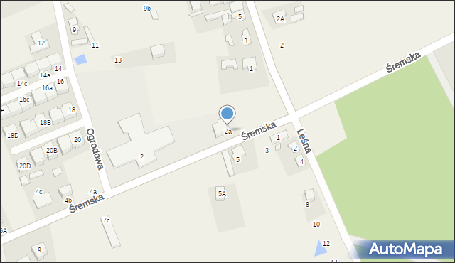 Dąbrowa, Śremska, 2a, mapa Dąbrowa