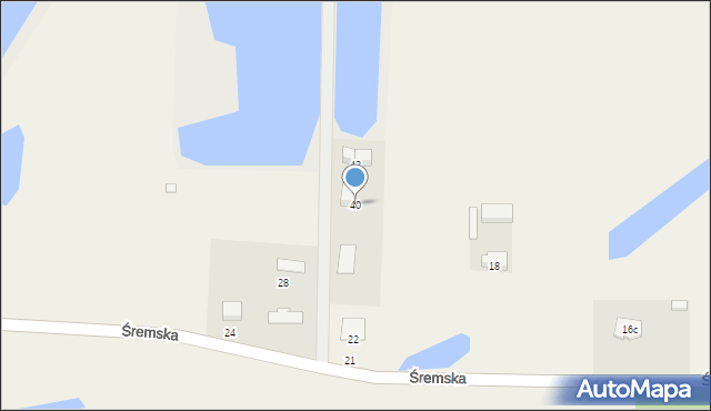 Dąbrowa, Śremska, 40, mapa Dąbrowa